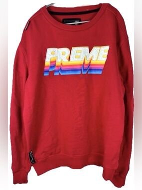 Preme Red Rainbow Graphic Sweatshirt XL Streetwear Crewneck